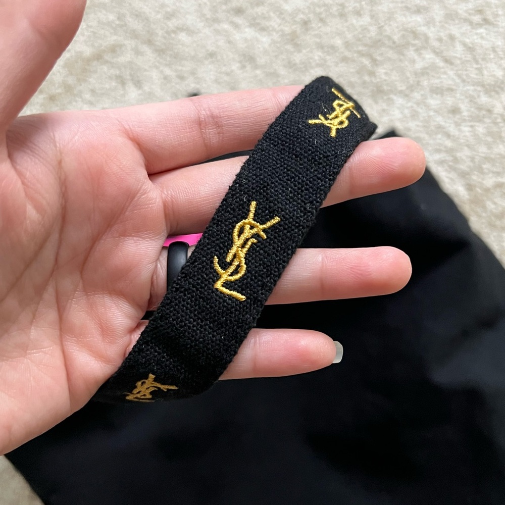 Yves Saint Laurent (GWP) Black Fabric with Gold Embroidery - Picture 4 of 6
